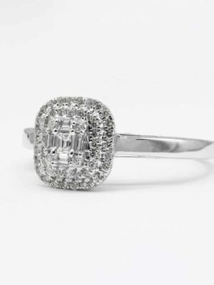 Infinity X.O Diamond Ring in Sterling Silver